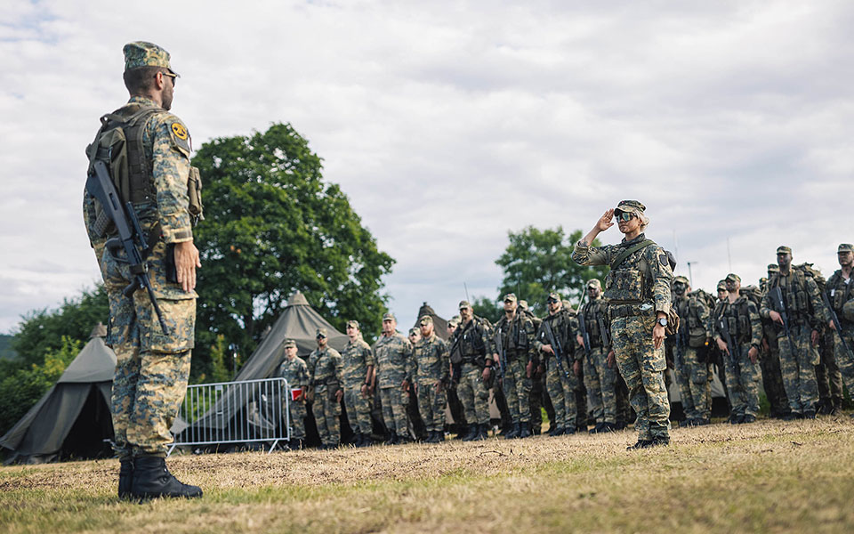 Antreten des Akademikerbataillons (© Daniel Trippolt)