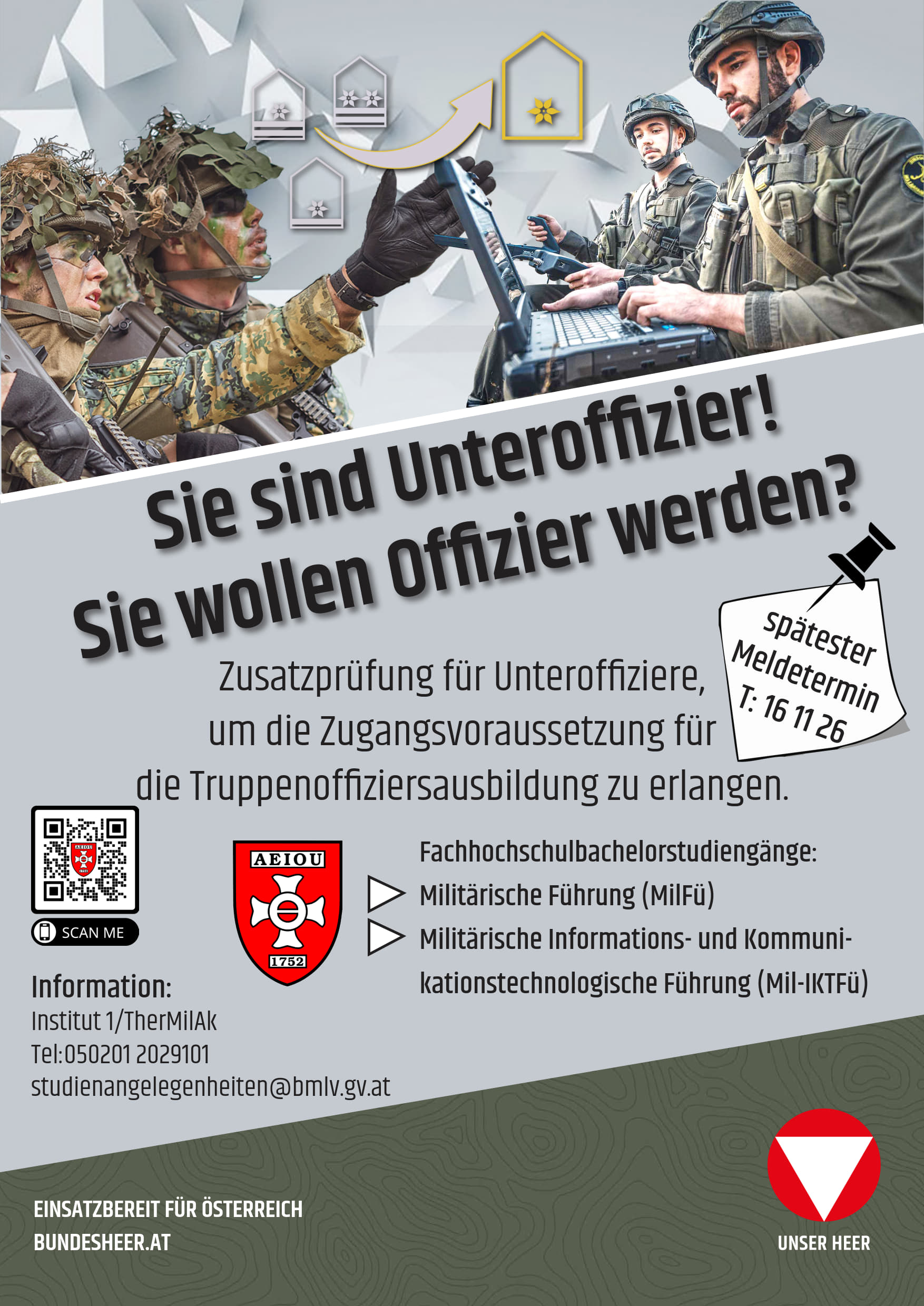 Zusatzprüfung für Unteroffiziere